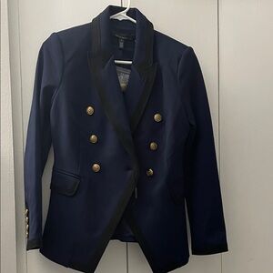 White House Black Market Navy Blue Blazer with Gold Buttons